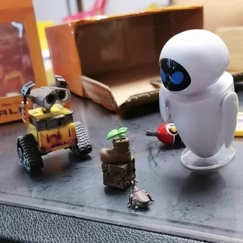 أنيمي روبوت التعبئة Wall-E & إيفا عمل الشكل مزيج سطح المكتب نموذج الحلي جمع لعبة الأطفال هدية عيد ميلاد