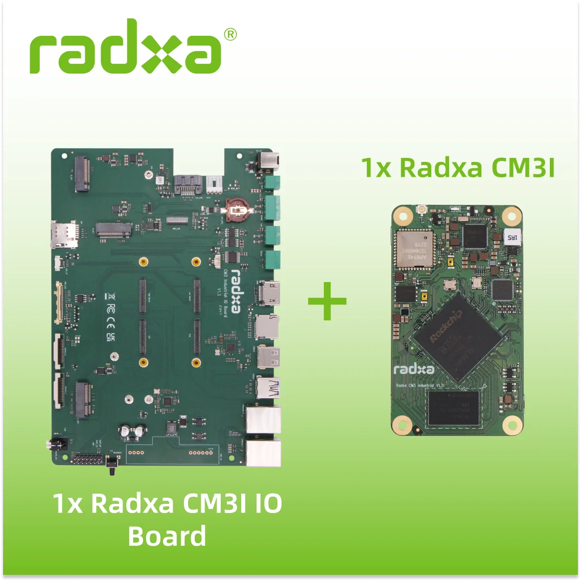 Radxa CM3I konektor B2B RK3568(J), modul komputasi industri CPU 4-core, GPU, NPU, HDMI 4K dan konektor B2B 4x100-Pin, komputer papan tunggal