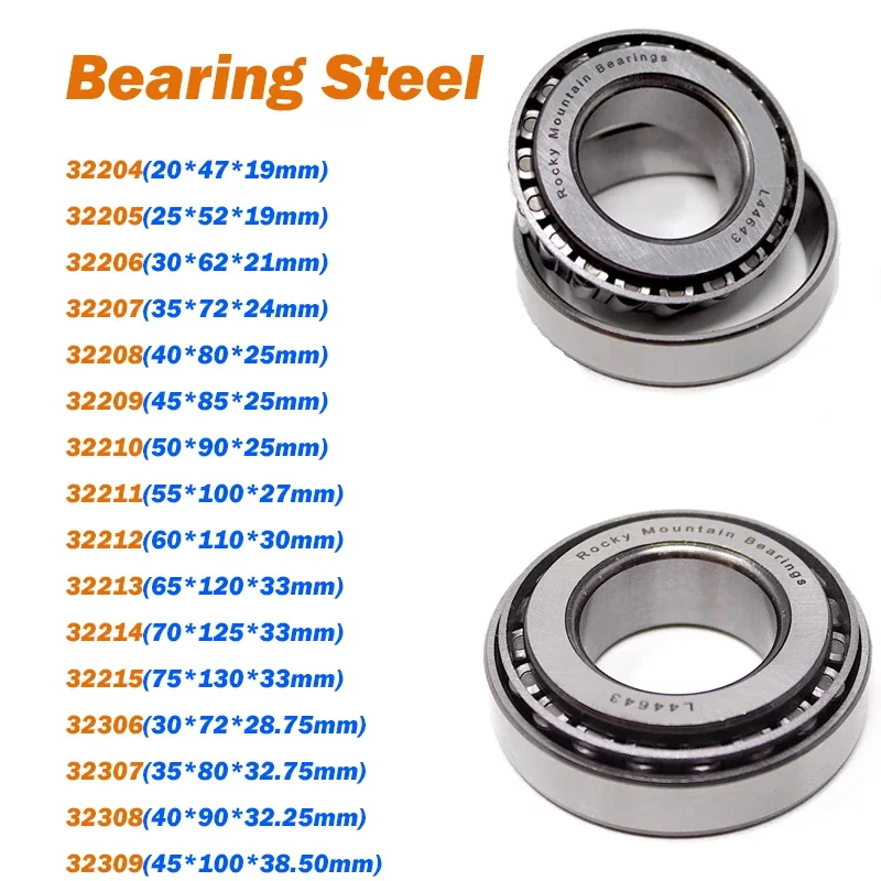 

1Pcs Tapered Bearing 32204 32205 32206 32207 32208 32209 32210 32211 32212-32215 32306 32307 32308 32309 Tapered Roller Bearings
