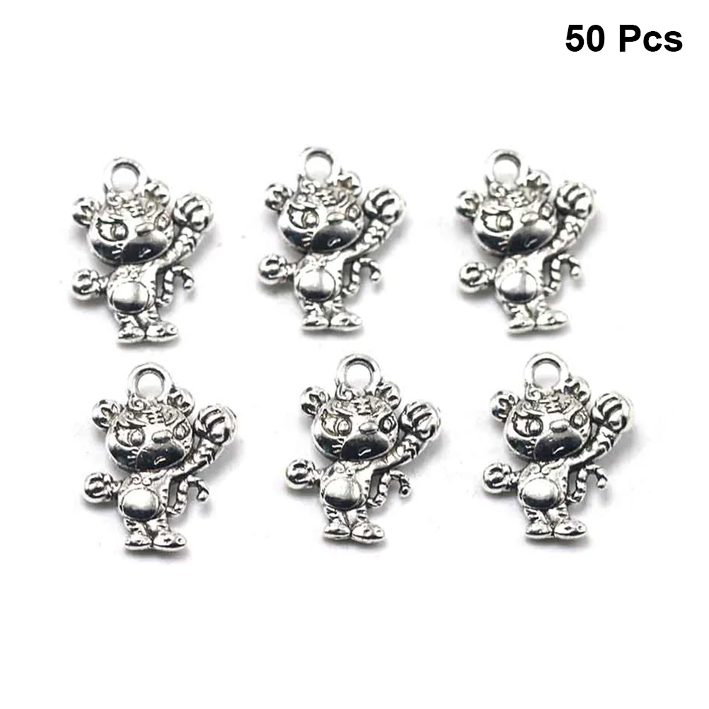 

50 Pcs Zodiac Necklace Accessories Pendants for Needlework Jewelry Making Charms DIY Alloy Gift