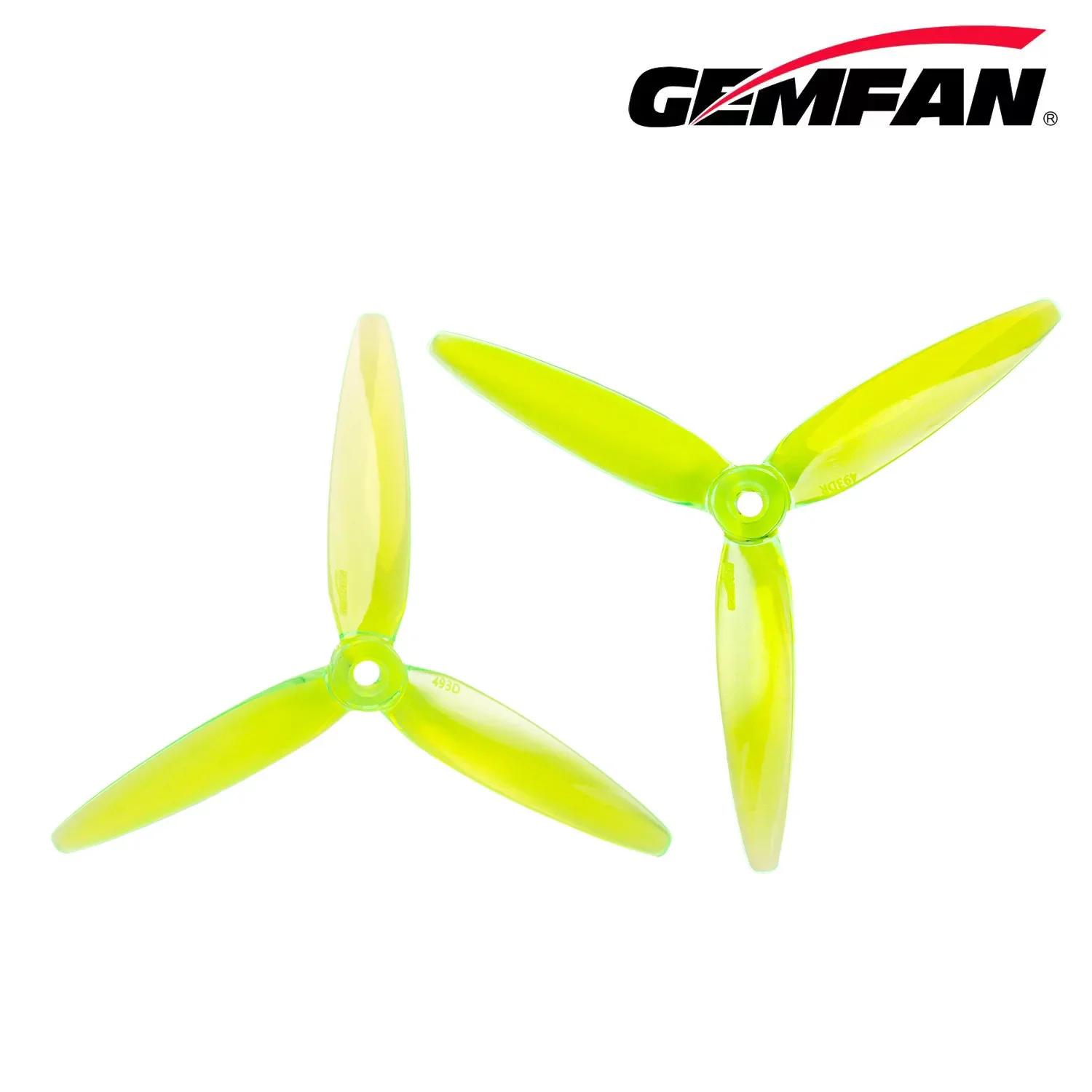 2Pairs Gemfan 493D Zoe Collaboration 3 Blade 4.9inch Propellers For For Small-sized Dual-Rotor Freestyle Racing Drones