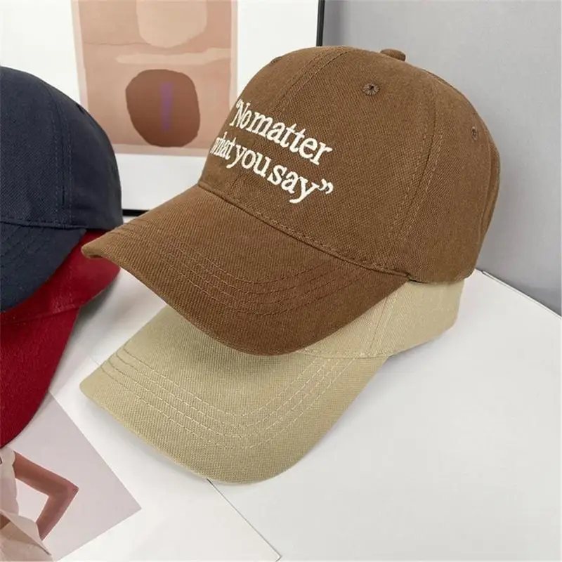 39BD Woman Men Baseball Caps Embroidery Letter Hat Teenagers Outdoor Eye Catching Hat