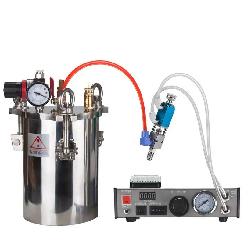 Macchina erogatrice semiautomatica per riempimento colla Dispenser di colla AB Barile a pressione manuale Macchina per colla miscelatrice a 2 componenti