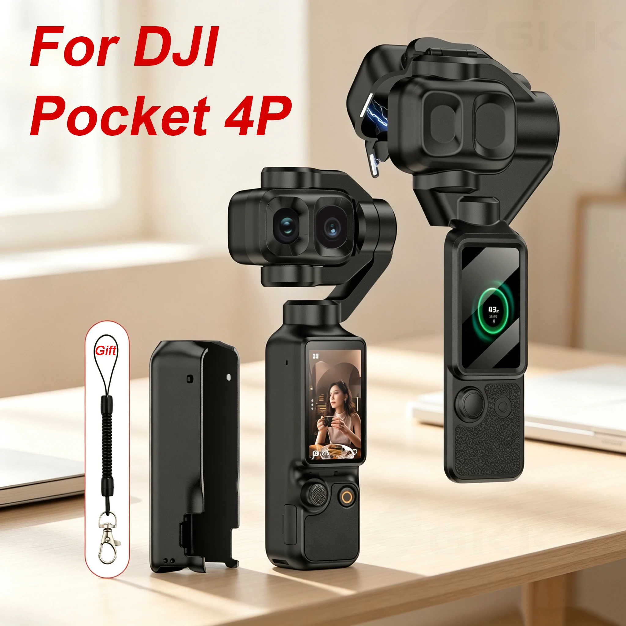 Image of Magnetische Faltbare Kamera-Schutzhülle für DJI Pocket 4P 4 Kleiner Bildschirm Glas Matt Kunststoffabdeckung für DJI Pocket 4P Aufbewahrungstasche
