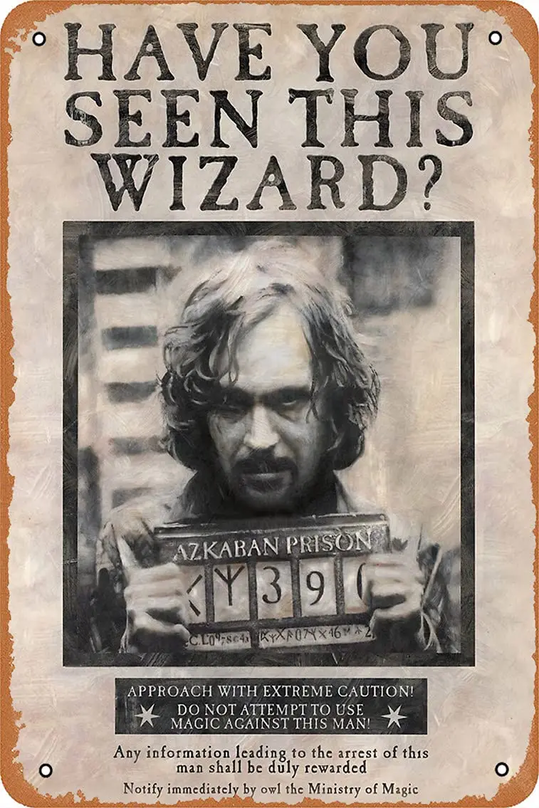 NIUMOWANG Metal Sign - Sirius Black Tin Poster 12 X 8 Inches