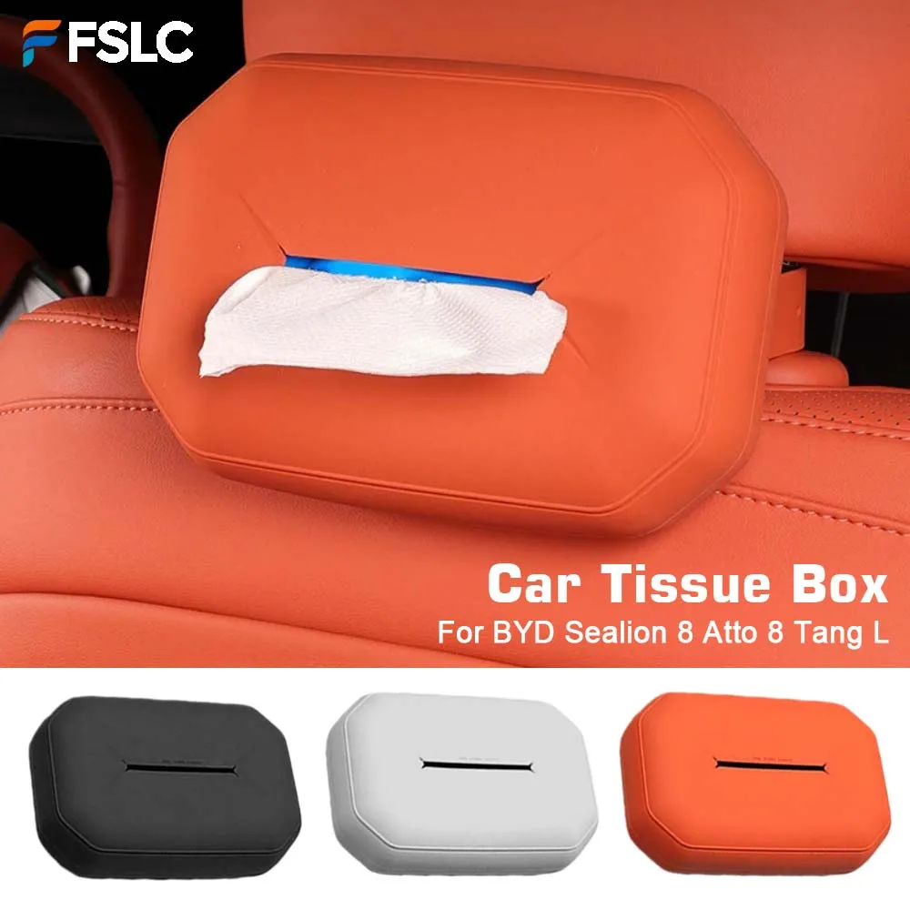 

⭐Genuine⭐ Decoration Car Tissue Box For BYD Sealion 8 Atto 8 Tang L Silicone Headrest Hanging Decoration Interior Accessories