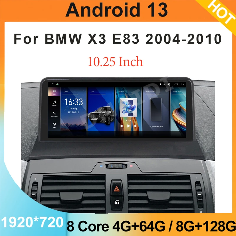 

Android13 GPS Navigation Car Video Radio Player 12.5" ID8 UI For Bmw X3 E83 Bluetooth Screen Carplay WIFI