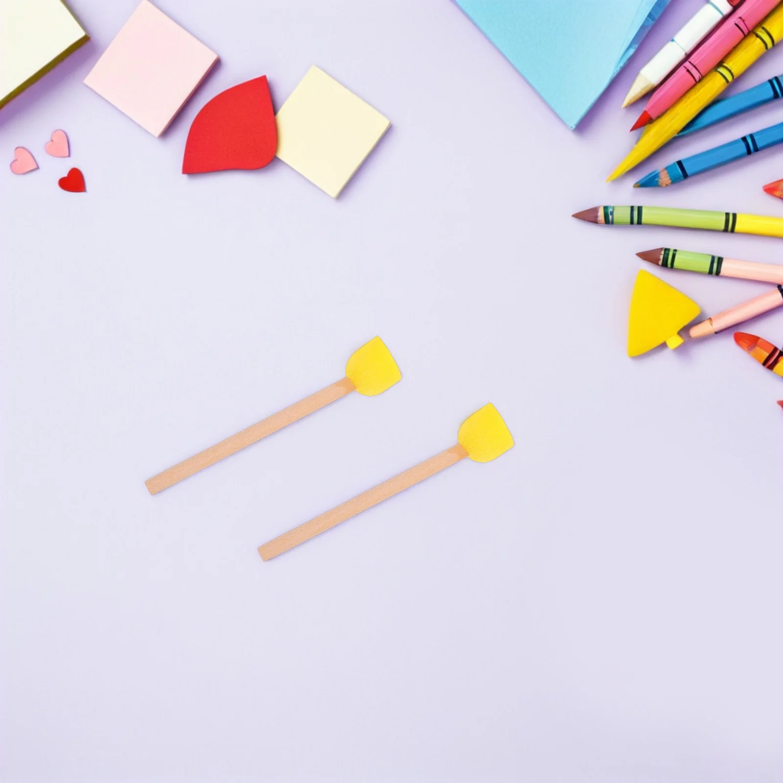 80pcs Round Sponge Painting Brushes 3Inch Wooden Handle Art Tools Craft Activities Classroom Supplies Reusable Paint