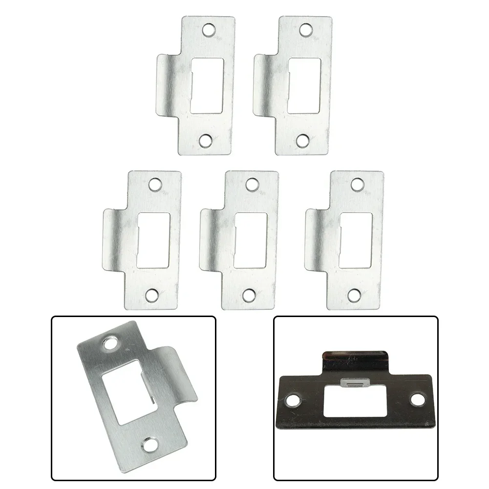 Door Strike Striker Plate Two Piece Door Strike Bathroom Plastic Replacement 5/10pcs 69*37.5*0.8mm Lock Accessories