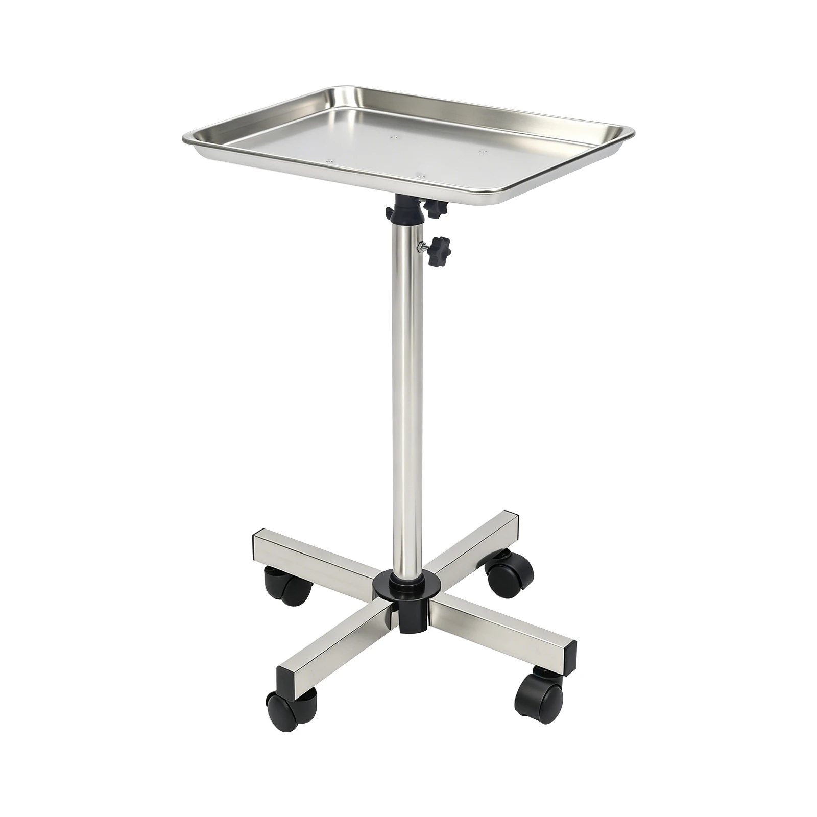 Image of Salonwagen, Schönheitswagen, Mobiler Ständer mit Schwenkrädern, Offenes Ablagefach, Aluminiumlegierung Edelstahl, Organizer-Wagen für Friseur, Salon, Spa, Rollbarer Halter für Werkzeuge, Kämme,