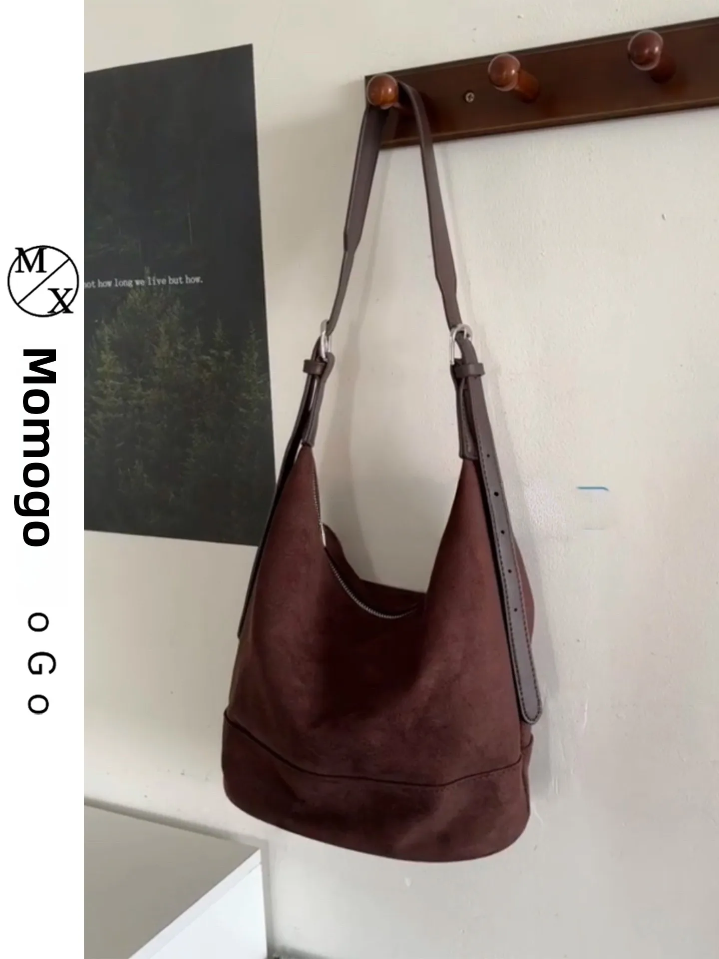 

Casual Suede oulder Bag Large Capaci Retro Sle Women's Bag Versatile Underarm Bag for Daily Commuting Soft Tote Bag