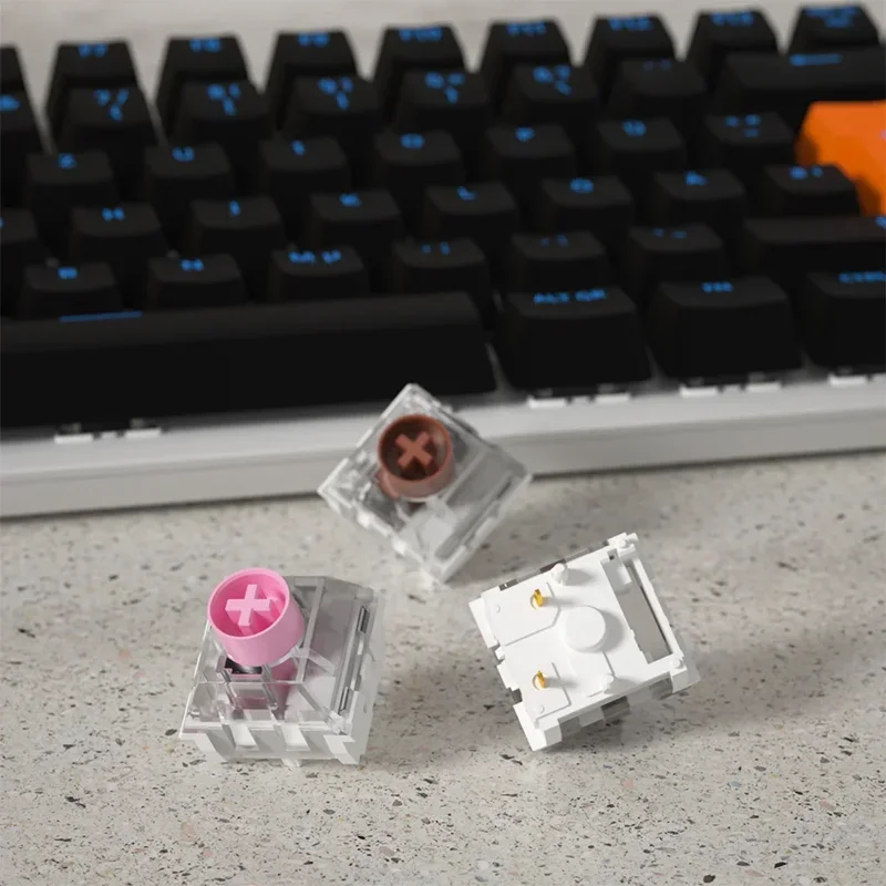 Kailh Box Silent Pink Switch Silent Brown Linear Tactile Switches For Mechanical Keyboard GK61 SMD MX 3Pin Switchs Hot Swap