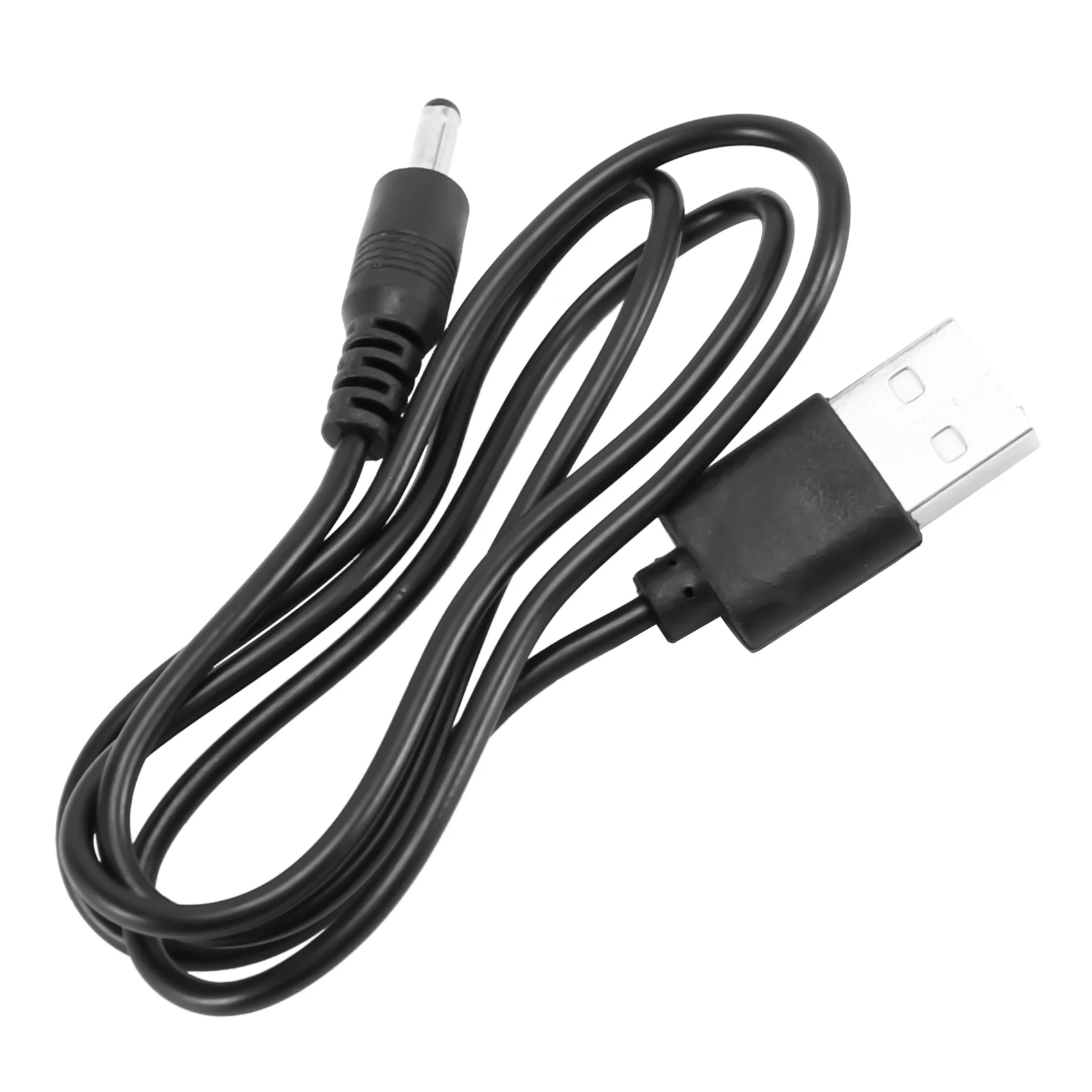 ارتفاع 3.5 مم × 1.3 مم كابل USB أسود سلك شاحن سلك إمداد الطاقة
