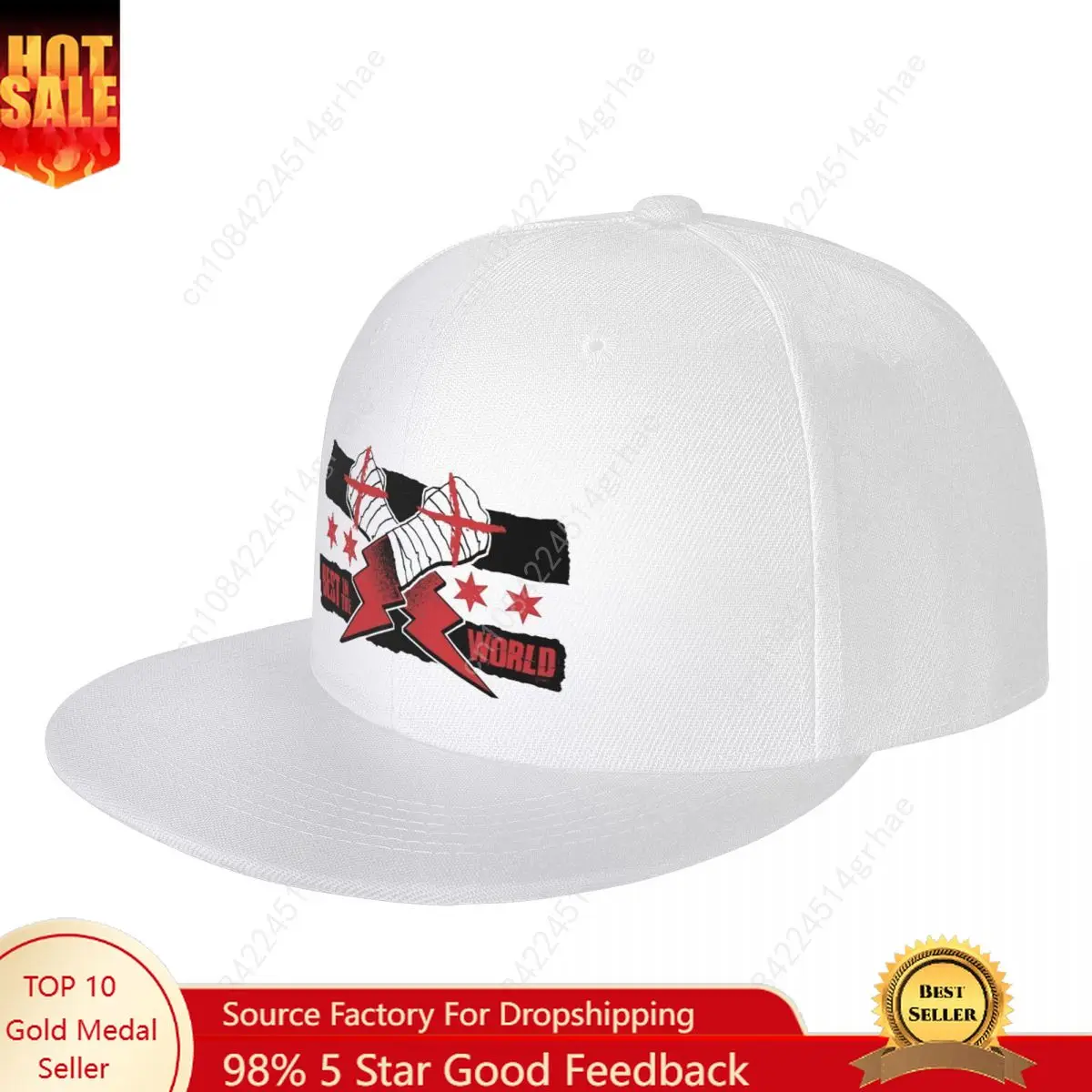 

CM Punk AEW Baseball Hat Men Best in the World Snapback Hats Hip-Hop Adjustable Cap All Season