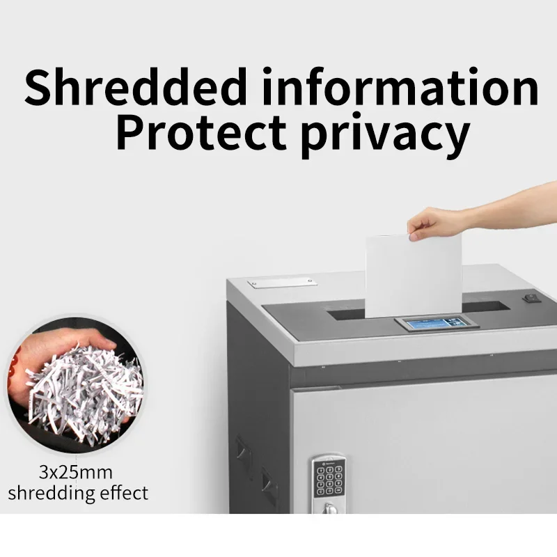 Single shredding of 36 sheets 85L capacity 60 minutes continuous shredder large shredder business office paper shredder