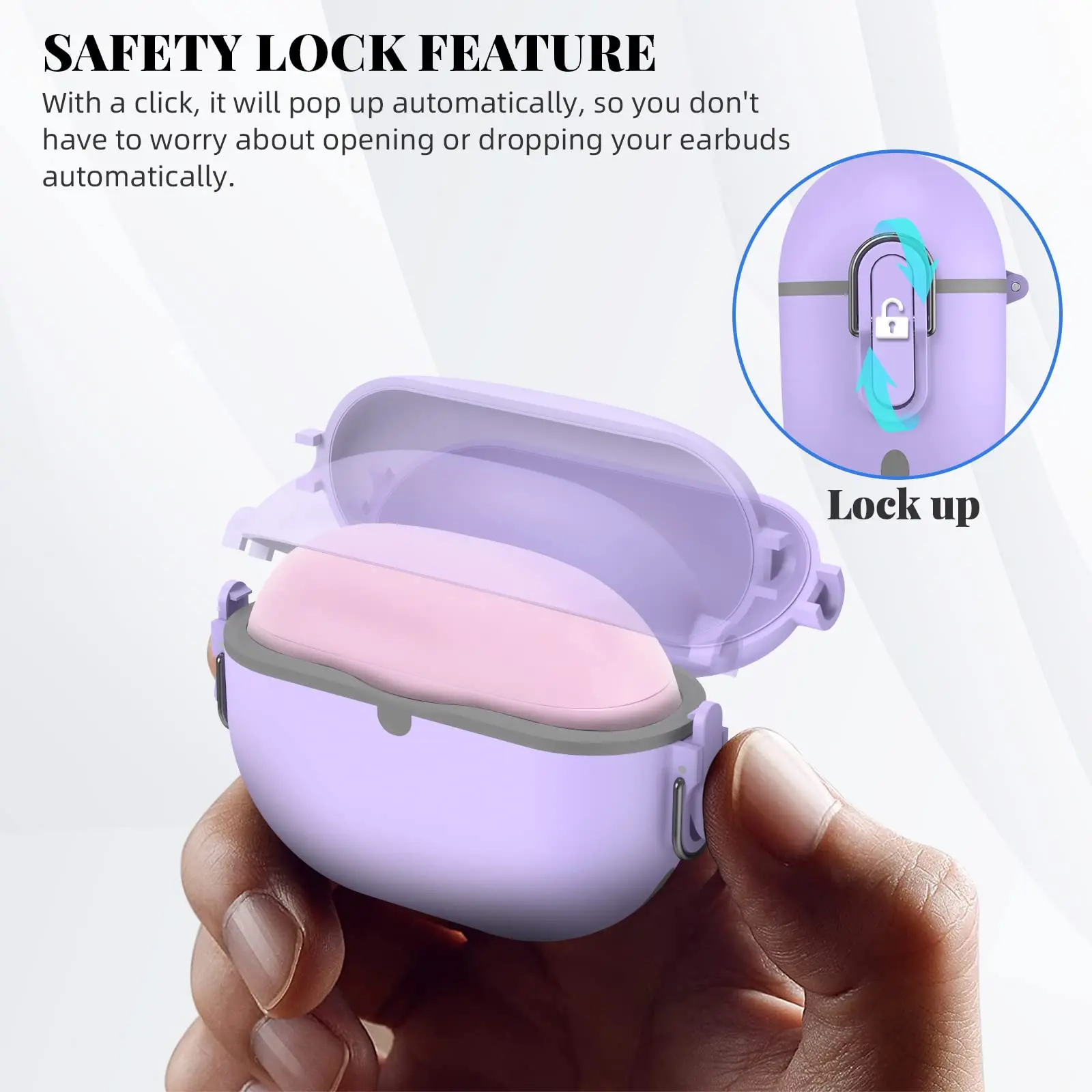 Caixa de armadura para beats studio buds (2021) protetor [bloqueio seguro] com chaveiro/cordão fone de ouvido acessórios para batimentos studio buds