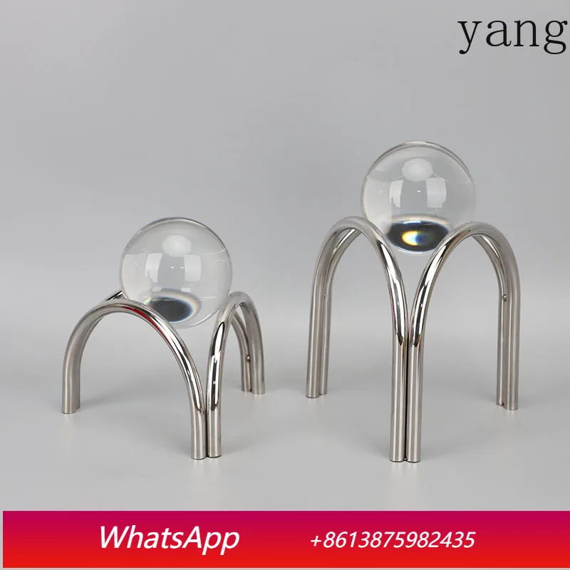 

LH triangle bracket crystal ball abstract artwork transparent ball jewelry desktop