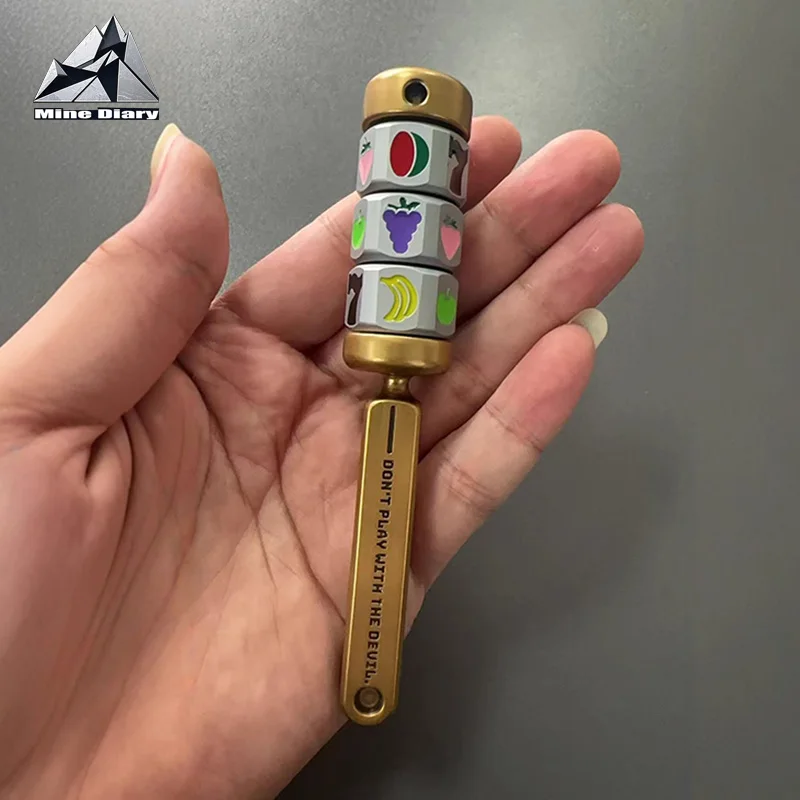 الفاكهة محظوظ عجلة تململ سبينر متعة EDC المعادن لعبة لتخفيف التوتر ADHD تركيز لعبة مكتب سطح المكتب تململ لعبة