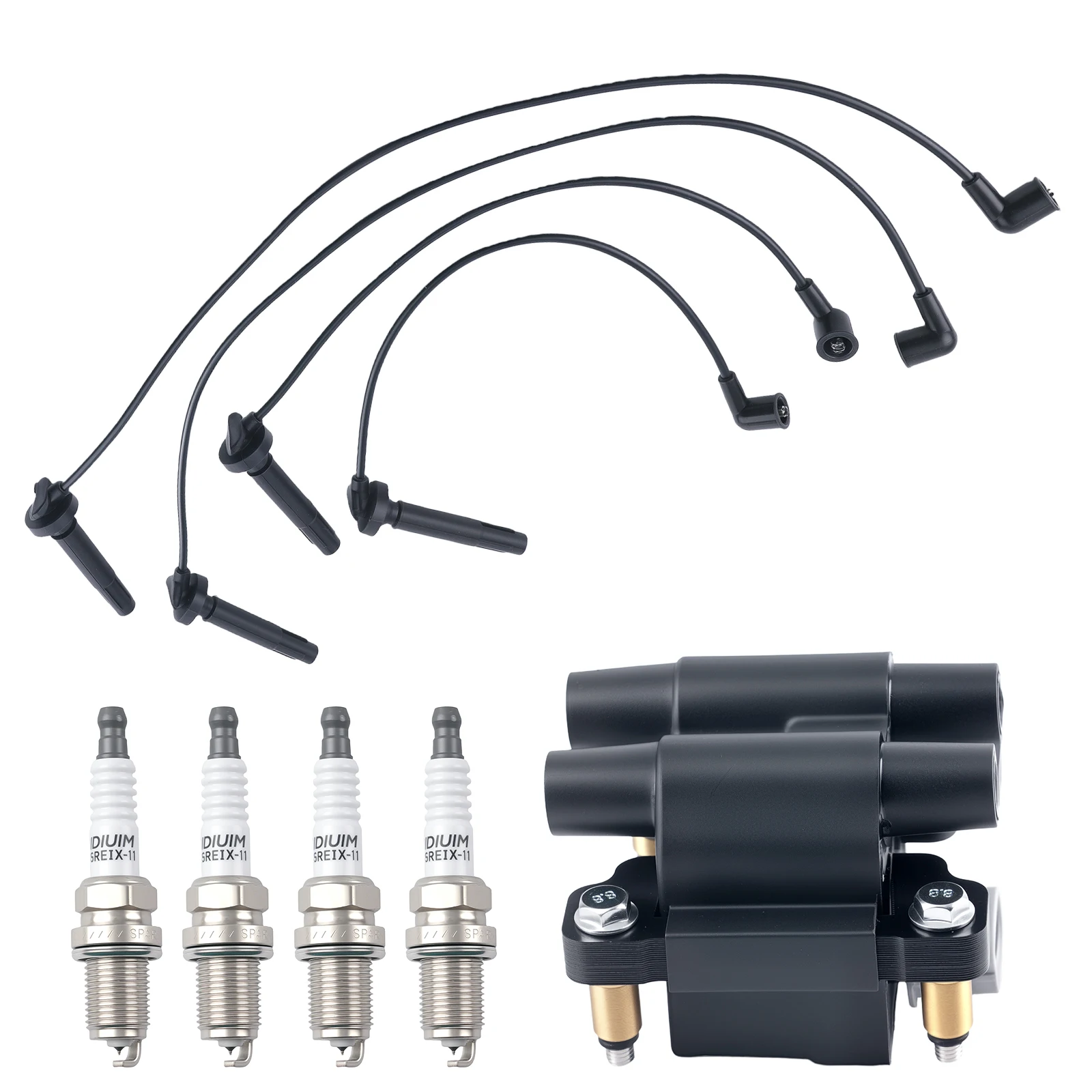 

Ignition Coils Spark Plugs Wire Set for Subaru Forester Impreza 2.5L H4 Engine