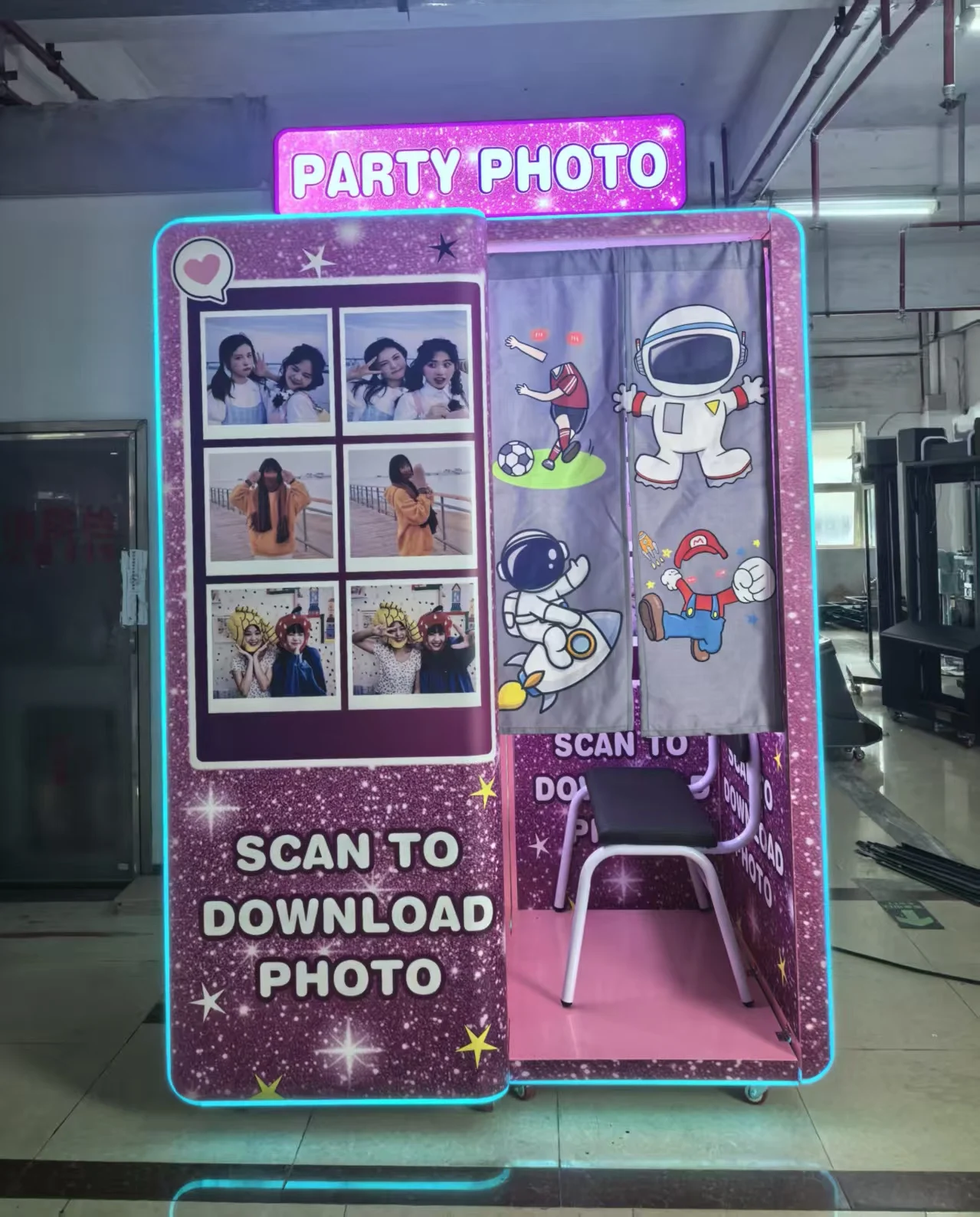 Hot Sale Portable Digital Party Photo Booth Machine Professional Selfie Interactive Arcade Photo Booth for Weddings and Events