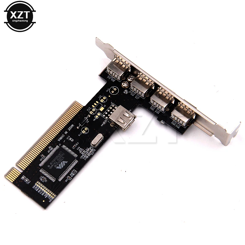 

USB 2.0 4 Port 480Mbps High Speed VIA HUB PCI Controller Card Adapter PCI Cards For Vista Windows ME XP 2000 98 SE for Desktop