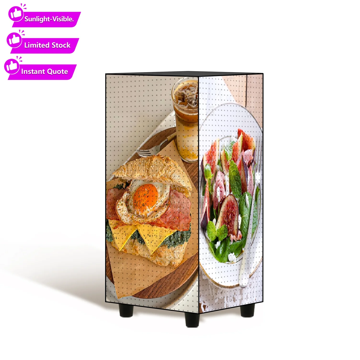 لوحة إعلانات مكعبة كاملة الألوان قابلة للتخصيص وقابلة للتخصيص، لوحات إعلانية لسطوع داخلي