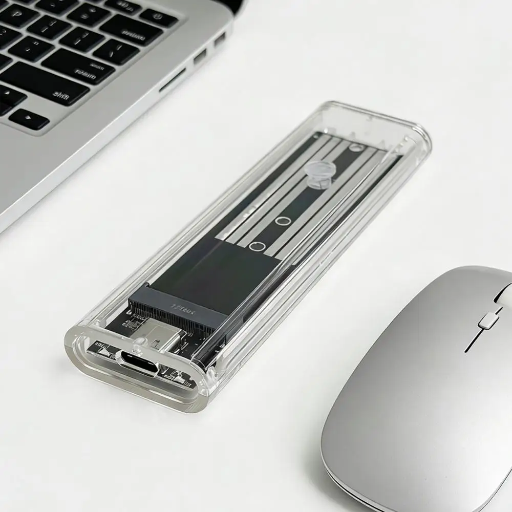 

Внешний корпус для SSD M.2 NGFF SATA Type C USB 3.1, 10 Гбит/с, прозрачный, для накопителей 2230/2242/2260/2280