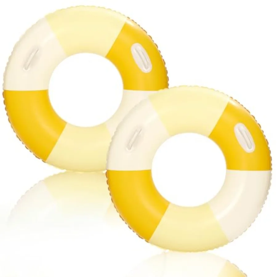 

Надувные плавательные круги для взрослых, 2 шт., 35 дюймов, большие, с ручками, для бассейна