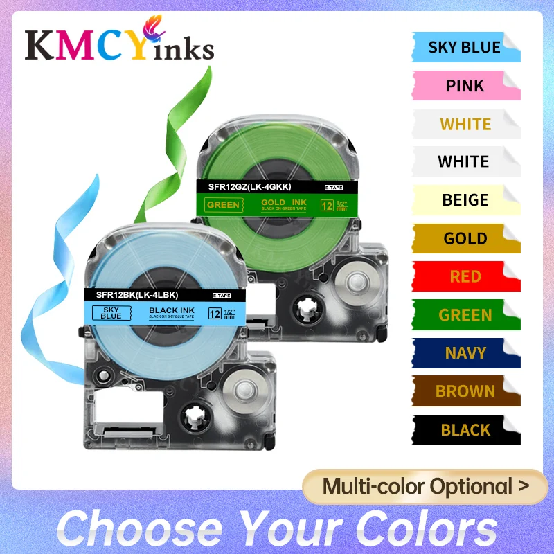 

Сатиновая лента KMCYinks 12 мм * 5 м для Epson SFR12BK SFR12PK SFR12KZ SFR12NZ SFR12GZ SFR12RZ для упаковки подарков