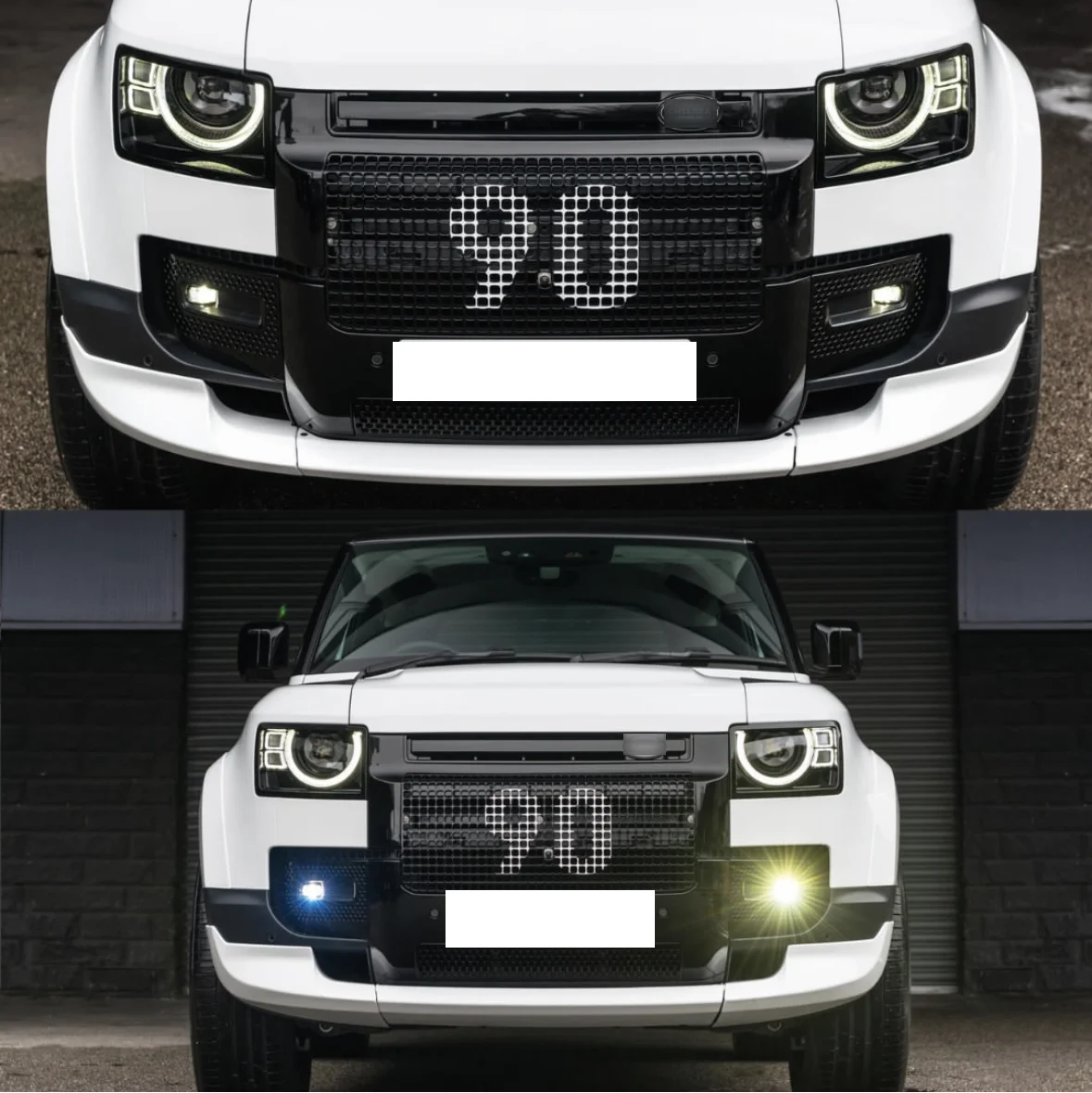 Kane Style Cellular Grille  Plastic WIth Bumper Front Grille for  Defender 90 110 130