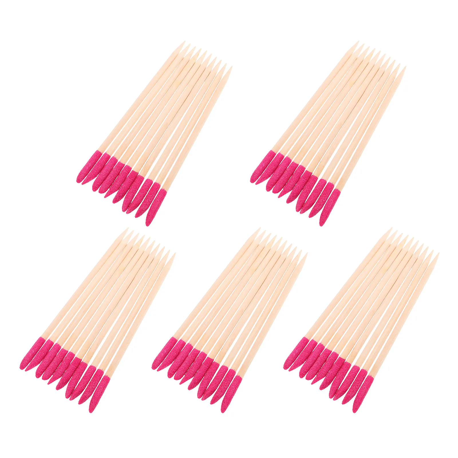 

50Pcs Nail Sanding Sticks Natural Wood Cuticle Pusher Double Ended Manicure Pedicure Tools DIY Detailing Polishing Nail Tool