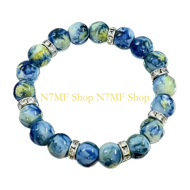 

N7MF Artistic Souls Resin Art Bracelet Featuring Vintage Painting Detail