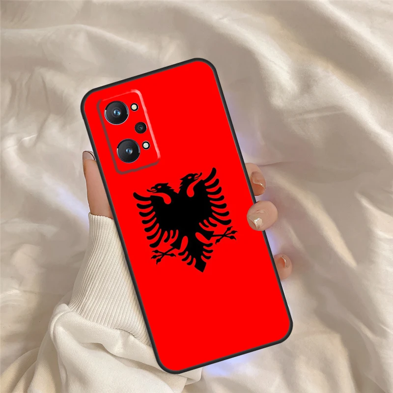 Albania Người Albania Cờ Dành Cho Realme C21Y C25Y C25s C11 C21 C31 C15 C35 8i 9i 8 9 Pro GT sư GT Neo 3 3T 2T