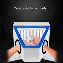 Dental Dust Box Lab Clinic Dust Collector Vacuum Dust Extractor Box Dental Sandblasting Protector Box