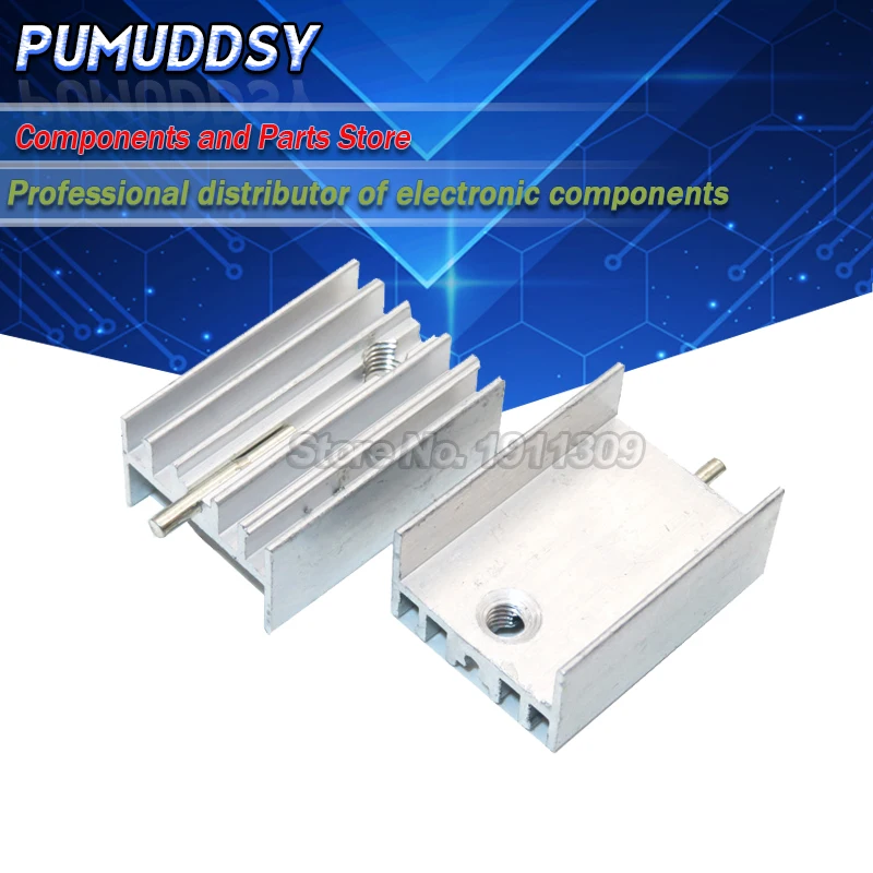 5 sztuk aluminiowy Radiator Radiator typu U TO-220 tranzystors15 * 10*20mm TO220 triody Radiator