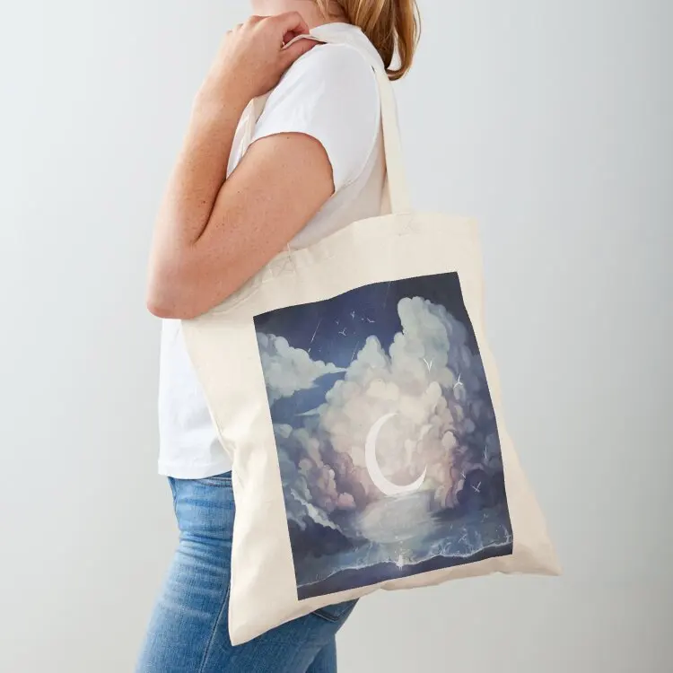 

upon the sky-foam. Tote Bag large size bags reusable shopping bag canvas tote bag