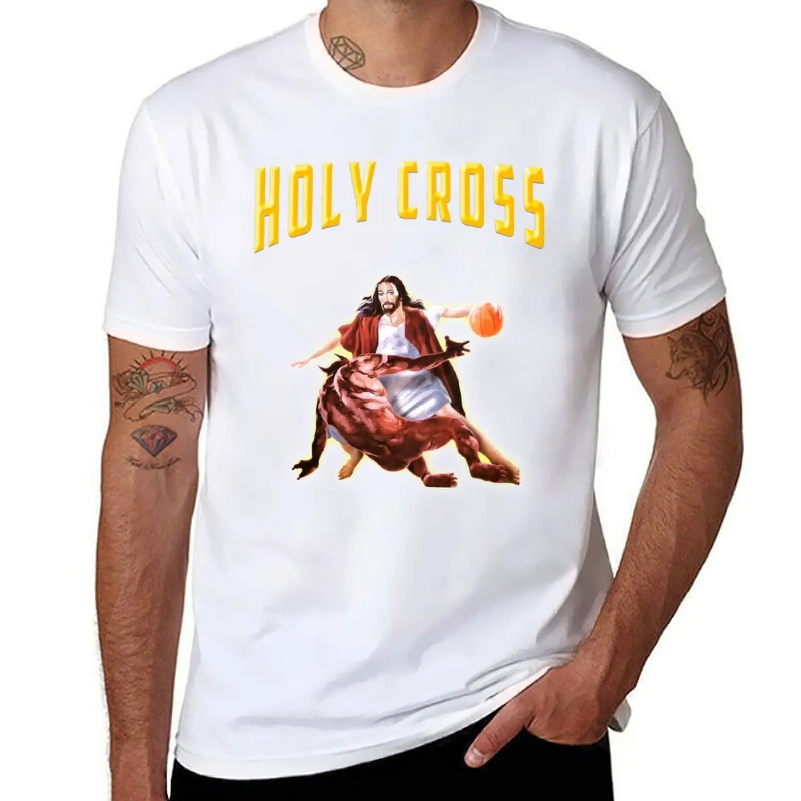 

jesus - holy cross T-Shirt funny t shirts man t shirt for man 100 percent cotton T-Shirt