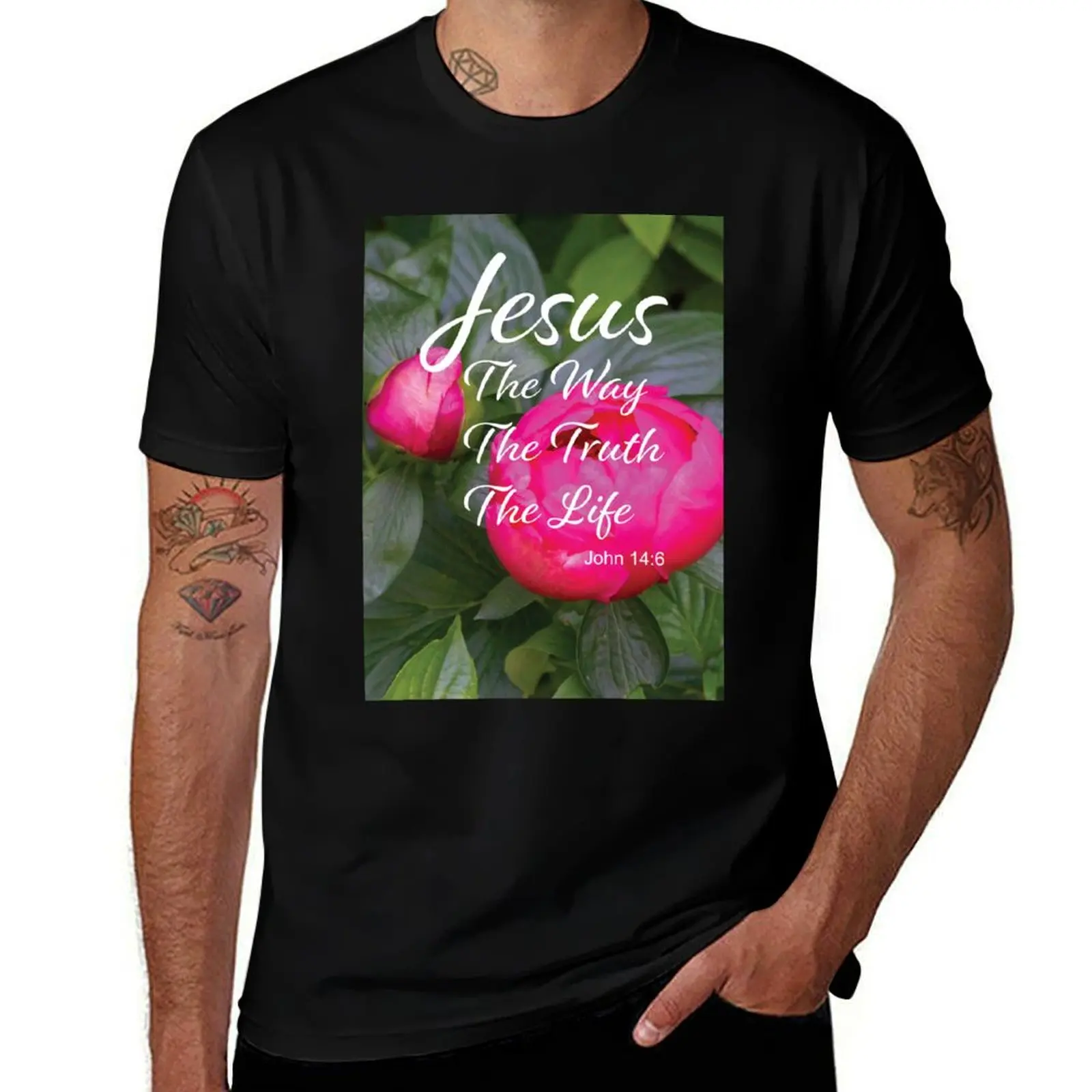 

Jesus The Way The Truth The Life John 14 6 - Inspirational Bible Verse T-Shirt tees Luxury man for a boy compression shirt men