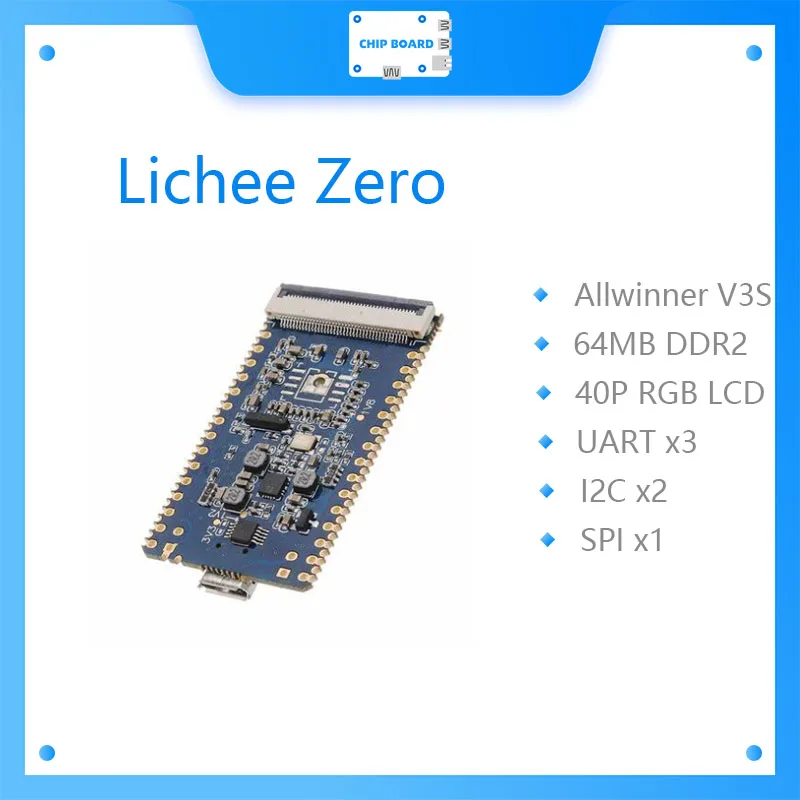 

Sipeed Lichee Pi Zero 1,2 ГГц Cortex-A7 512 Мбит DDR Allwinner v3s Core макетная плата мини ПК