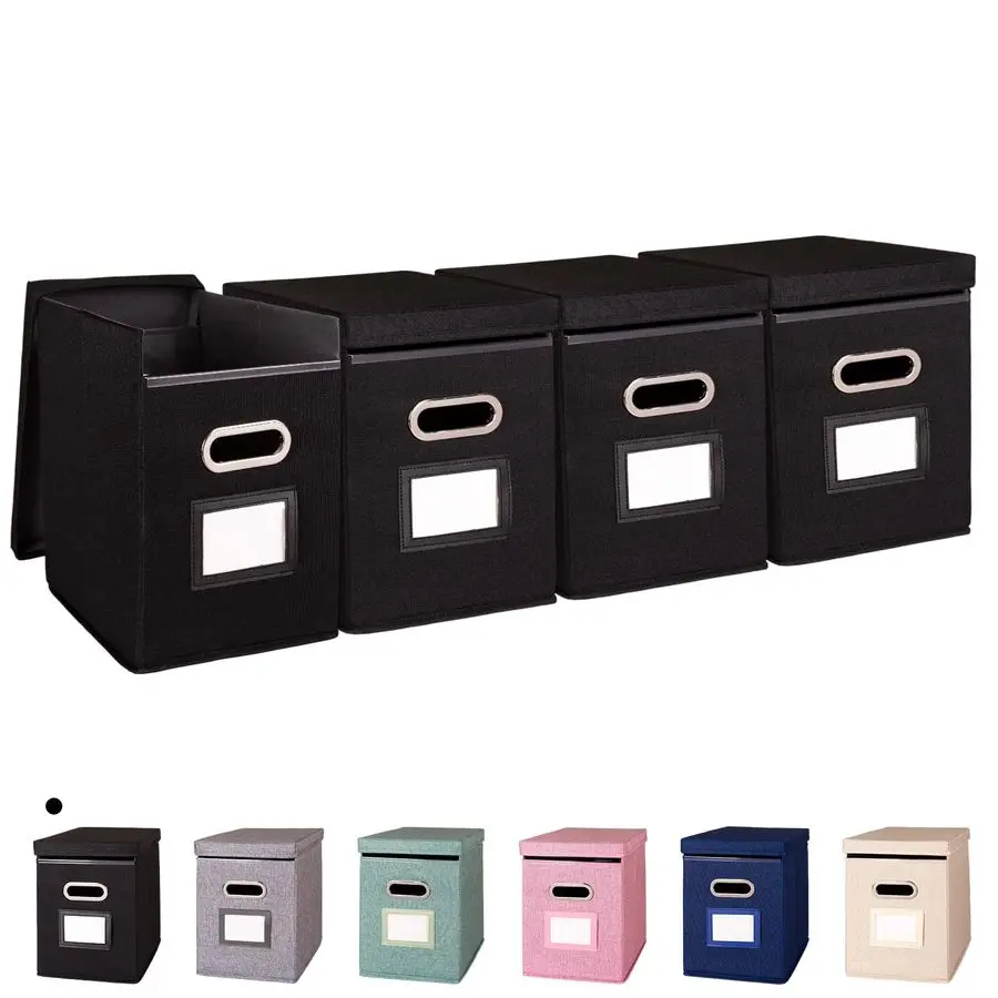 

Набор подвесных папок-органайзеров с крышкой, тканевый складной ящик для хранения документов формата Letter, портативный офисный держатель для документов