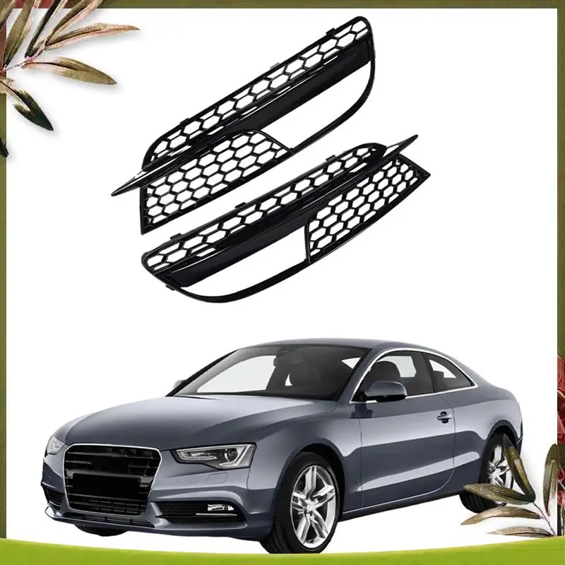 AB98-1Pair Copertura della griglia della luce di nebbia Griglia inferiore del paraurti anteriore per A5 2012-2015 8T0807681H 8T0807682H