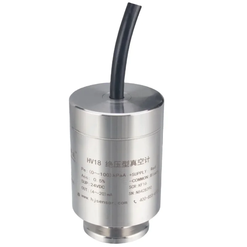 High Accuracy 10 Torr Vacuum Sensor KF16 Air Vacuum Gauge 1kPa Absolute Pressure Transmitter 4~20mA/0~10V/0~5V Output