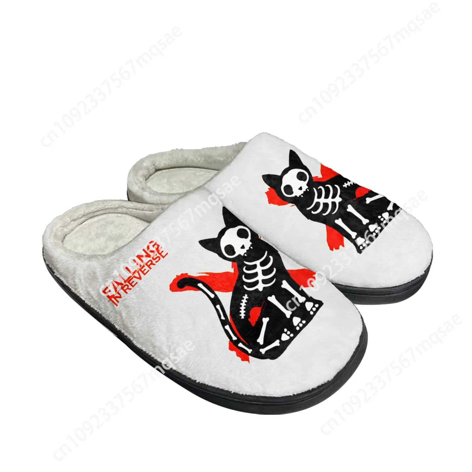 

Falling In Reverse punk rock band Home Cotton Custom Slippers Mens Womens Sandals Plush Bedroom Keep Warm Shoe Thermal Slipper