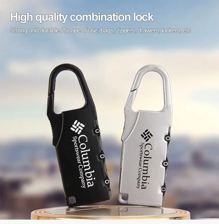 Alloy Combination Code Number Lock Padlock Luggage Lock for Zipper Bag Backpack Handbag Drawer Cabinet Luggage Lock Tools