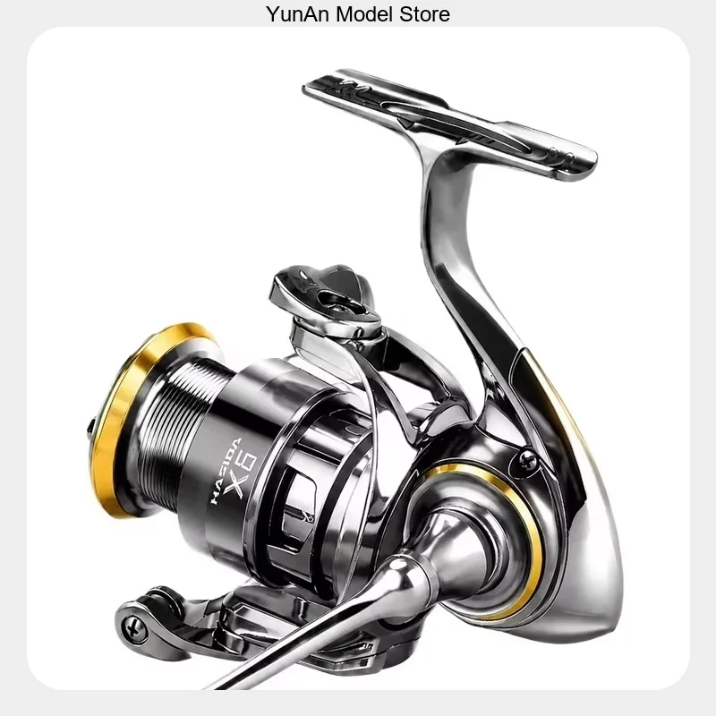 HASIDA X6 Spinning Fishing Reel Metal Long Cast Slanting Mouth Shallow Spool Lure Rock Sea Fishing Micro Bait Durable Tackle Pro