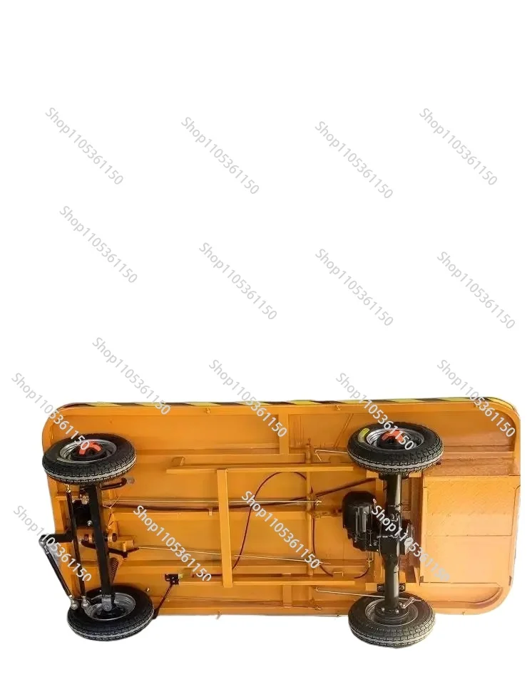Four-wheel electric freight trolley, electric flatbed trolley, transporter, trolley, four-wheel flatbed truck