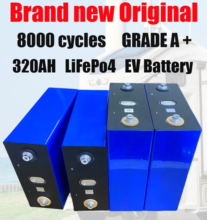 16pcs new 3.2V 320Ah 280Ah 105Ah 32Ah 3C lithium iron phosphate battery suitable for 48V RV golf cart solar rechargeable battery