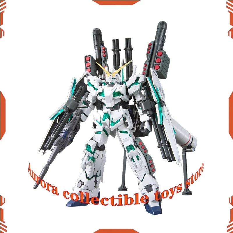 

In stock Bandai Genuine HGUC 1/144 fully equipped Unicorn Destruction Mode Gundam Anime Action Figure Assembly Model Toys Gifts