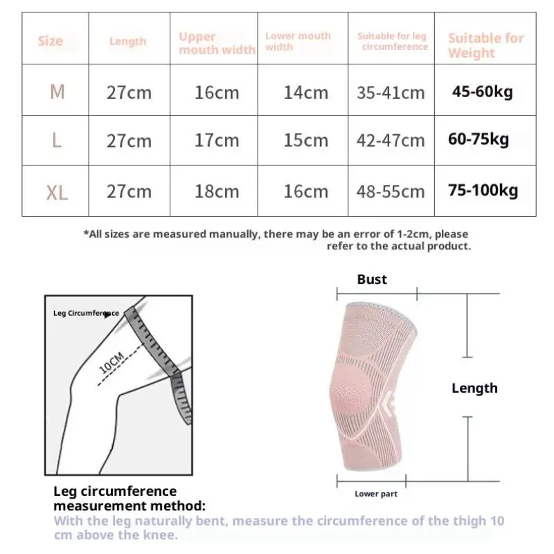 1 Para Ortezy na Kolano Wspierającej Stawy Podczas Zapalenia Stawów, Nylonowe Sportowe Rękawy Kompresyjne, Nakolanniki, Ochraniacze do Jazdy na Rowerze i Biegania