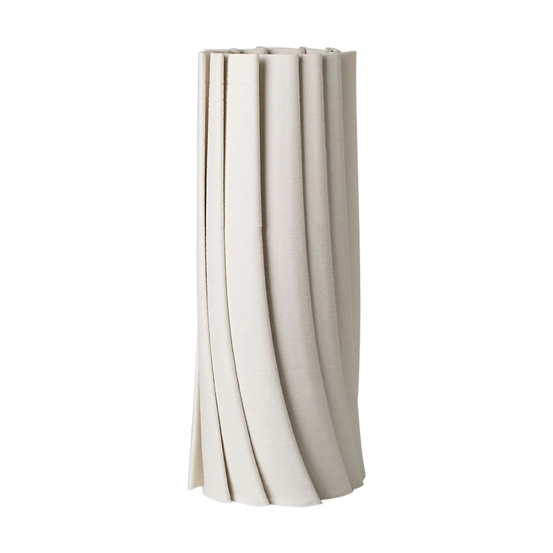 Creative machine 3D printing ceramic vase corrugated large flower high-end model room hotel decorations